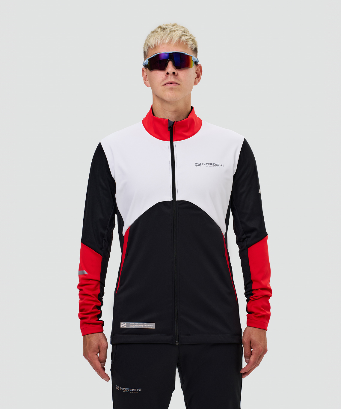 Тренировочная куртка Nordski Pro 2.0 White/Black/Red