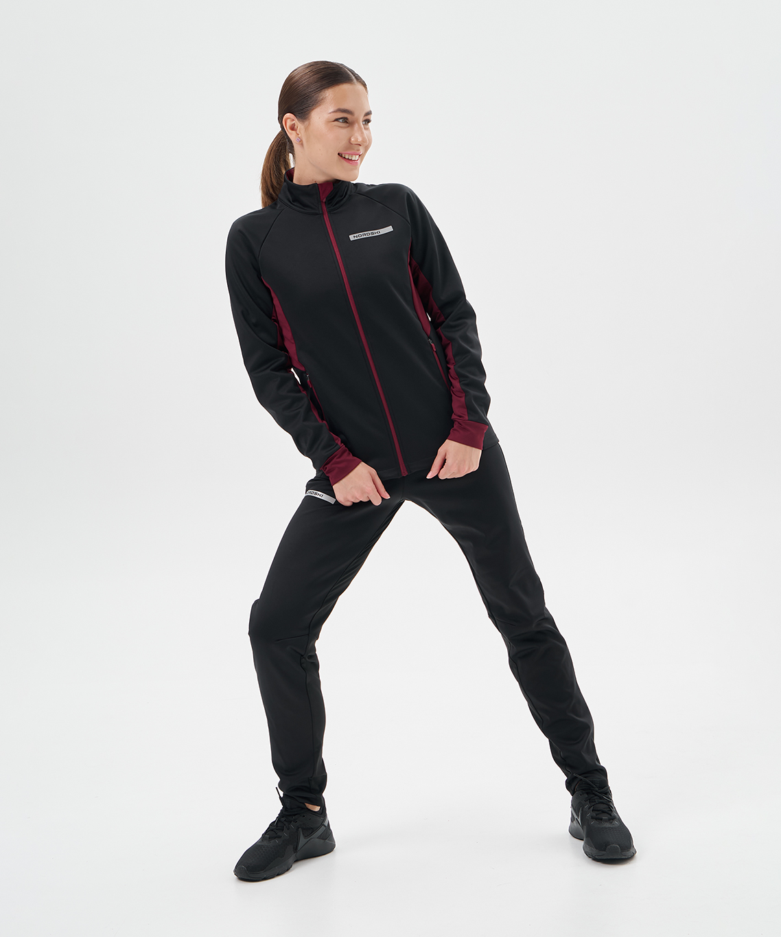 Тренировочная куртка Nordski Core Black/Wine W
