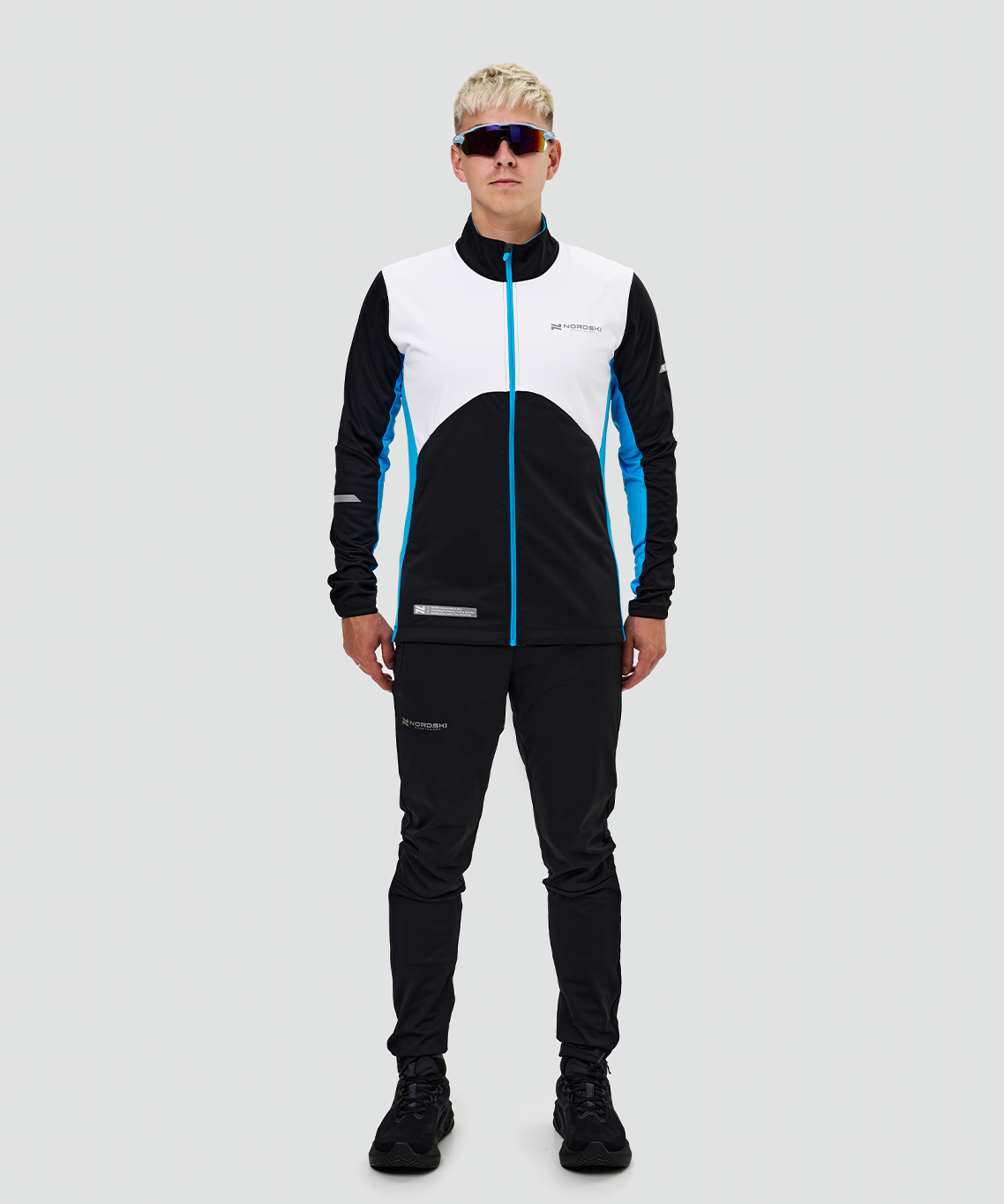 Тренировочная куртка Nordski Pro 2.0 White/Black/Light Blue